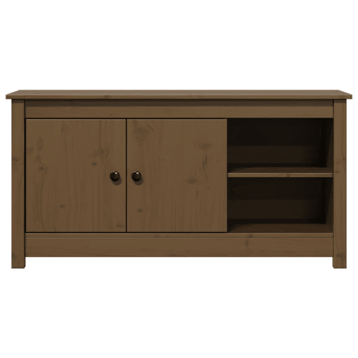 Móvel de TV - Modulo de TV - Armário de TV 103x36,5x52 cm madeira de pinho maciça castanho mel