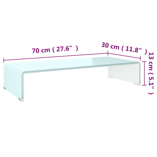 Suporte de TV - Móveis TVmonitores em vidro 70x30x13 cm verde