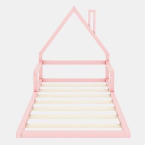 Cama de criança 90x200 cm - pinho maciço - Rosa