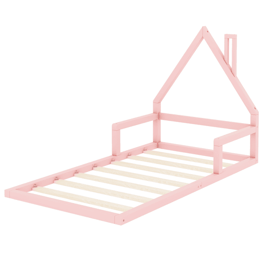 Cama de criança 90x200 cm - pinho maciço - Rosa