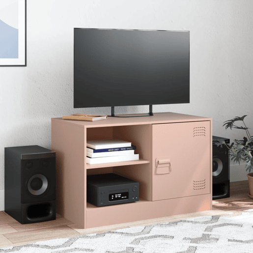 Móvel de TV - Modulo de TV - Armário de TV 67x39x44 cm aço rosa