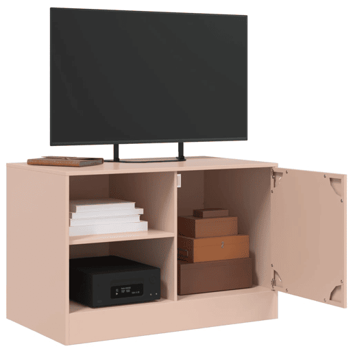 Móvel de TV - Modulo de TV - Armário de TV 67x39x44 cm aço rosa