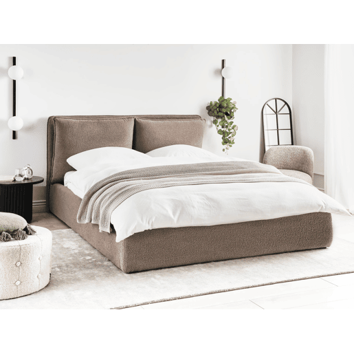 Beliani Cama baú Bouclé BAJONNA