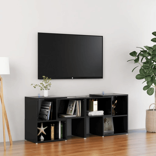 Móvel de TV - Modulo de TV - Armário de TV 104x30x52 cm derivados de madeira preto brilhante
