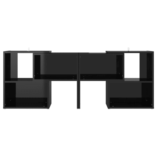 Móvel de TV - Modulo de TV - Armário de TV 104x30x52 cm derivados de madeira preto brilhante
