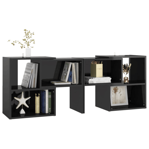 Móvel de TV - Modulo de TV - Armário de TV 104x30x52 cm derivados de madeira preto brilhante