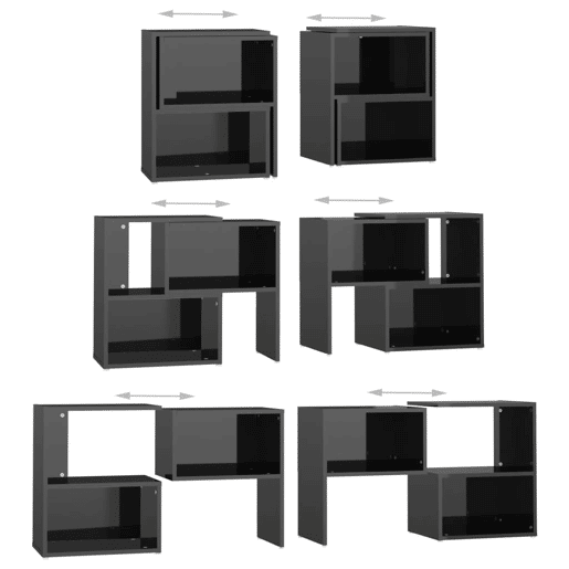 Móvel de TV - Modulo de TV - Armário de TV 104x30x52 cm derivados de madeira preto brilhante