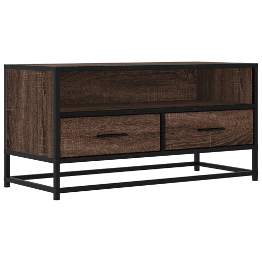 Móvel p TV, Armário de TV 80x34,5x40cm deriv. madeirametal carvalho castanho