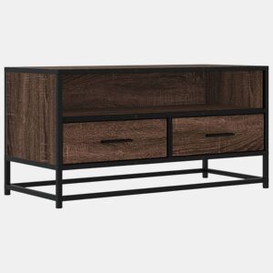 Móvel p TV, Armário de TV 80x34,5x40cm deriv. madeirametal carvalho castanho
