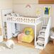 Cama alta para niños Cama alta para niños Blanco
