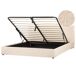 Beliani Cama con almacenaje Bouclé LAVAUR 203x220 Beliani Cama con almacenaje Bouclé LAVAUR 203x220 Beige