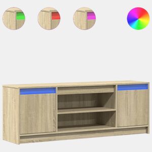 Móvel de TV - Modulo de TV - Armário de TV com luzes LED derivados de madeira carvalho sonoma