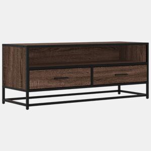 Móvel TV - Modulo de TV - Armário de TV 100x34,5x40 cm deriv. madeirametal carvalho castanho