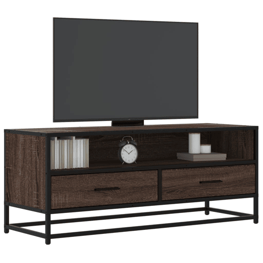Móvel TV - Modulo de TV - Armário de TV 100x34,5x40 cm deriv. madeirametal carvalho castanho