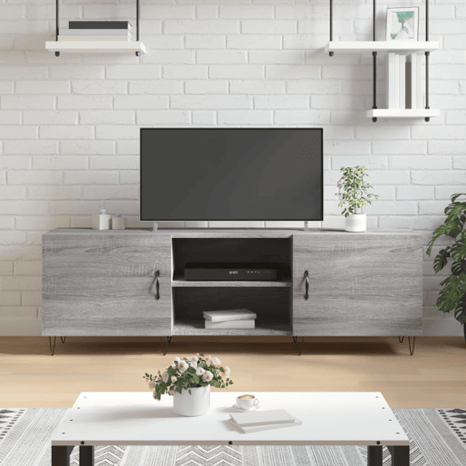 Móvel de TV - Modulo de TV - Armário de TV 150x30x50 cm derivados de madeira cinzento sonoma Móvel de TV - Modulo de TV - Armário de TV 150x30x50 cm derivados de madeira cinzento sonoma