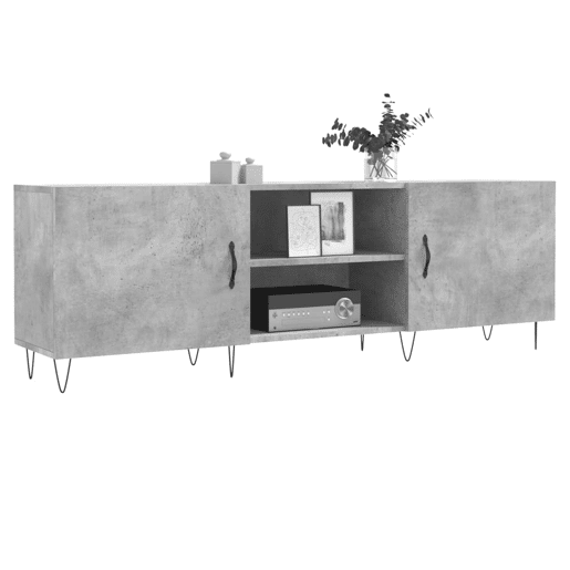 Móvel de TV - Modulo de TV - Armário de TV 150x30x50 cm derivados de madeira cinza-cimento