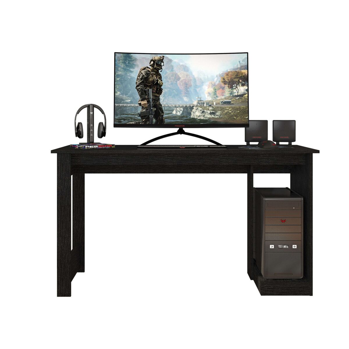 Mesa Gamer Nero para Estudio u Oficina