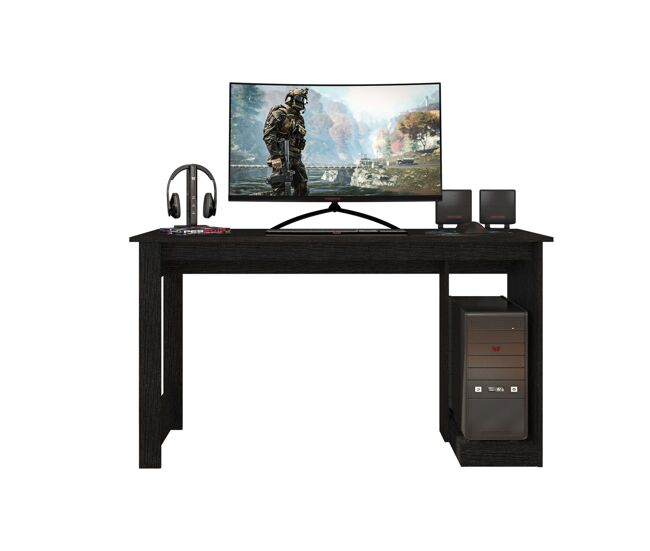 Mesa gamer nero color negro estudio oficina 136 cm