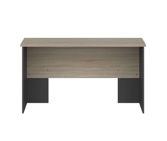Mesa de escritorio oficina nibis estilo industrial color roble sonoma y gris antracita 140 cm