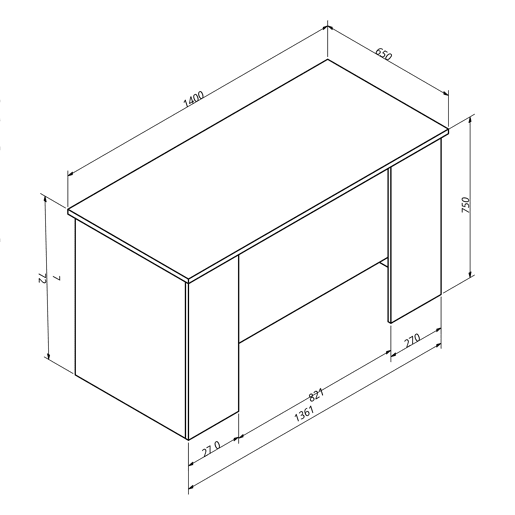 Mesa de escritório estilo industrial Nibis em carvalho Sonoma e cinza antracite 140 cm Mesa de escritório estilo industrial Nibis em carvalho Sonoma e cinza antracite 140 cm