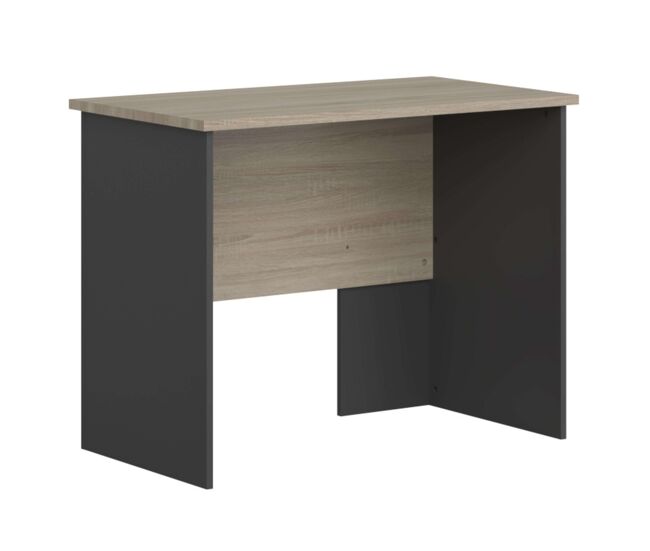 Mesa de escritorio estudio nibis industrial color roble sonoma y gris antracita 100 cm