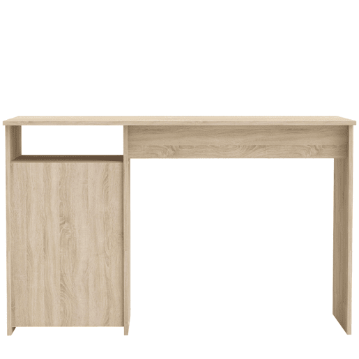 Mesa de escritório reversÃvel com 3 gavetas, mesa de computador para jovens, carvalho e branco 123 cm Mesa de escritório reversÃvel com 3 gavetas, mesa de computador para jovens, carvalho e branco 123 cm