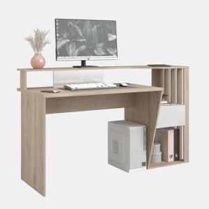 Secretária de design moderno em cor carvalho japonês 157x92x60 cm
