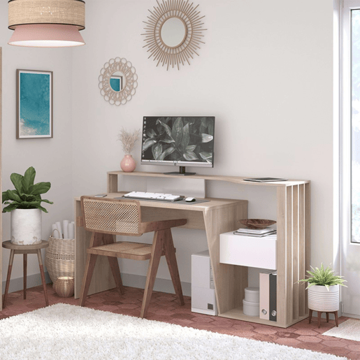 Secretária de design moderno em cor carvalho japonês 157x92x60 cm Secretária de design moderno em cor carvalho japonês 157x92x60 cm