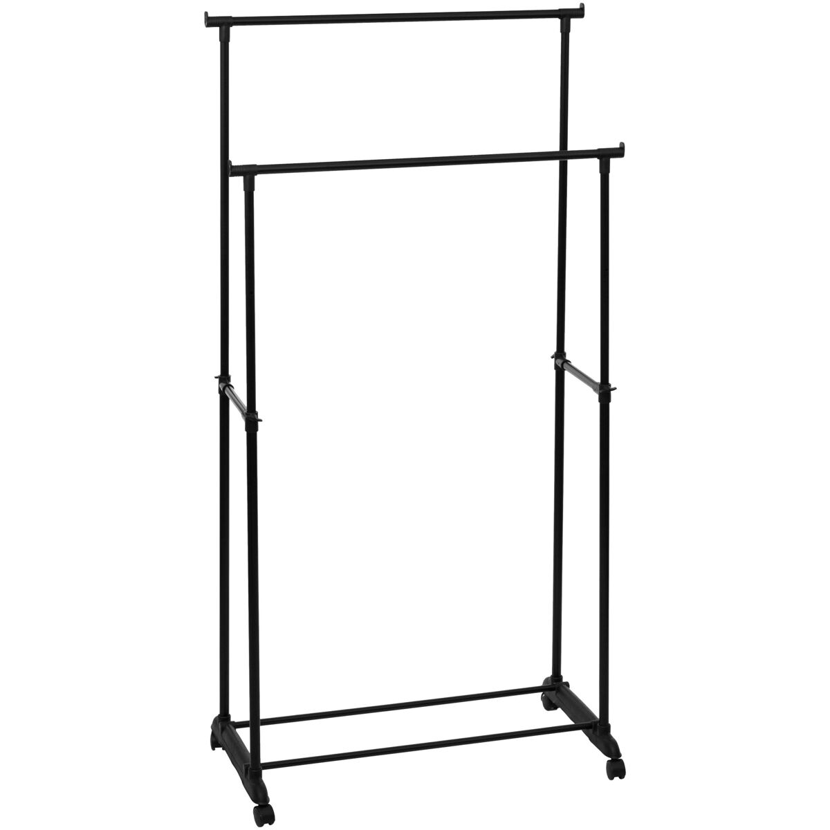 Perchero doble extensible negro 160x80 cm
