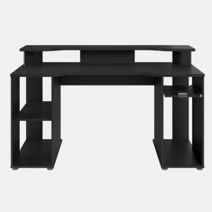 Mesa de jogos LEVEL com luz LED e cor preta com design 90x150x60