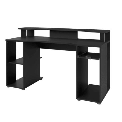 Mesa de jogos LEVEL com luz LED e cor preta com design 90x150x60 Mesa de jogos LEVEL com luz LED e cor preta com design 90x150x60