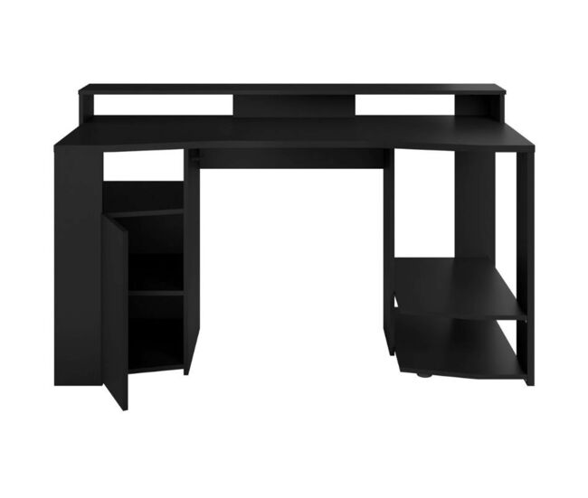 Mesa gamer color negro con led incluido 87x152x62 cm
