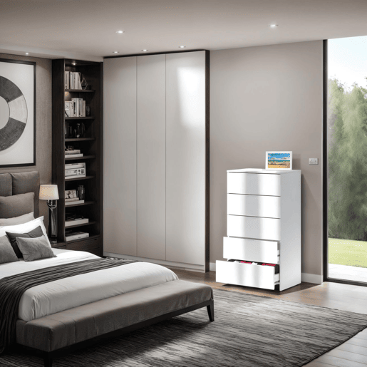 Cómoda Akari Artik White (Branco mate) 60 x 110 x 40 cm