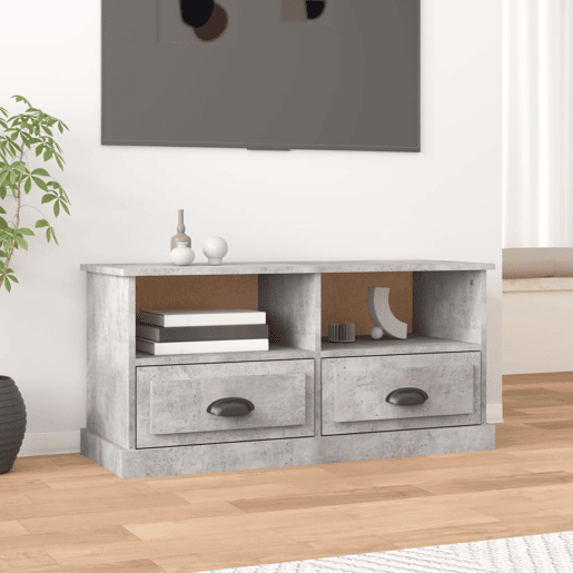 Móvel de TV - Modulo de TV - Armário de TV 93x35,5x45 cm derivados de madeira cinzento cimento