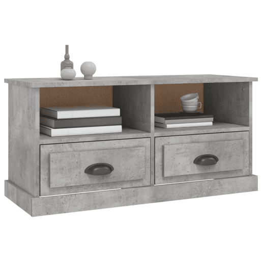 Móvel de TV - Modulo de TV - Armário de TV 93x35,5x45 cm derivados de madeira cinzento cimento