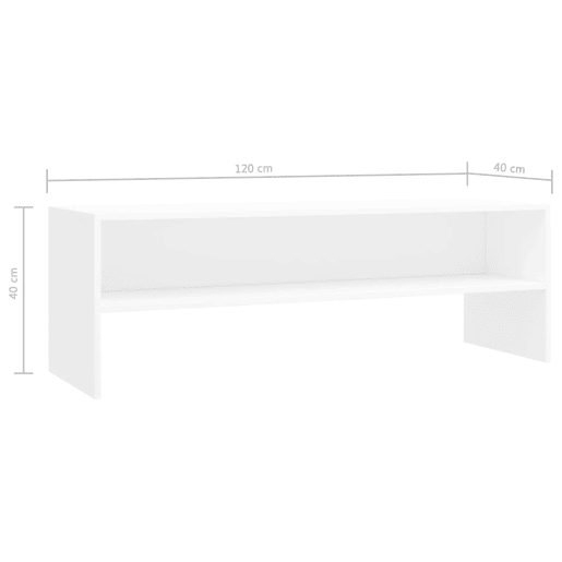 Móvel de TV - Modulo de TV - Armário de TV 120x40x40 cm aglomerado branco
