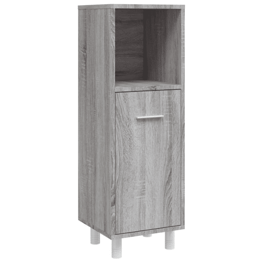 vidaXL 4 pcs conj. móveis casa de banho derivados madeira cinza sonoma vidaXL 4 pcs conj. móveis casa de banho derivados madeira cinza sonoma