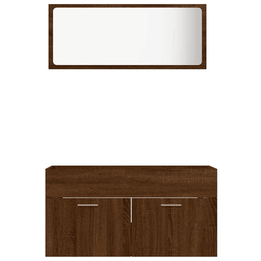 vidaXL 2 pcs conj. móveis WC derivados madeira cor carvalho castanho vidaXL 2 pcs conj. móveis WC derivados madeira cor carvalho castanho