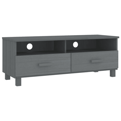 Móvel de TV - Modulo de TV - Armário de TV HAMAR 106x40x40 cm pinho maciço cinza-escuro