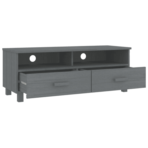 Móvel de TV - Modulo de TV - Armário de TV HAMAR 106x40x40 cm pinho maciço cinza-escuro