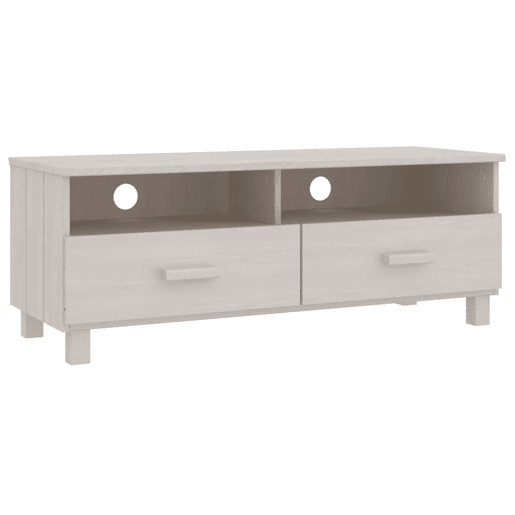 Móvel de TV - Modulo de TV - Armário de TV HAMAR 106x40x40 cm pinho maciço branco