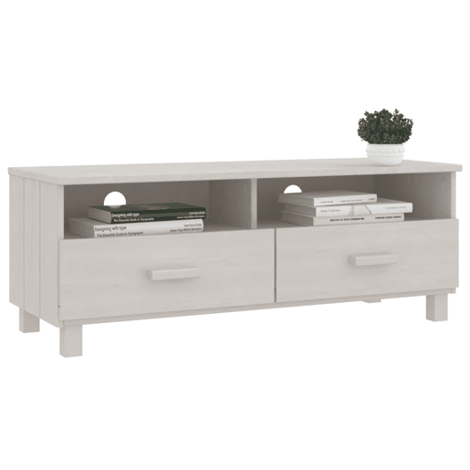 Móvel de TV - Modulo de TV - Armário de TV HAMAR 106x40x40 cm pinho maciço branco