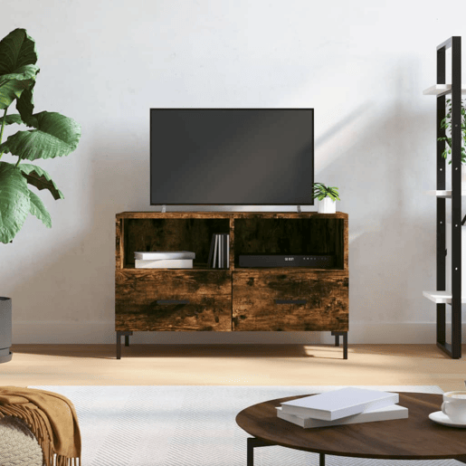 Móvel de TV - Modulo de TV - Armário de TV 80x36x50 cm derivados de madeira carvalho fumado