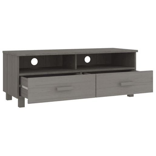 Móvel de TV - Modulo de TV - Armário de TV HAMAR 106x40x40 cm pinho maciço cinza-claro