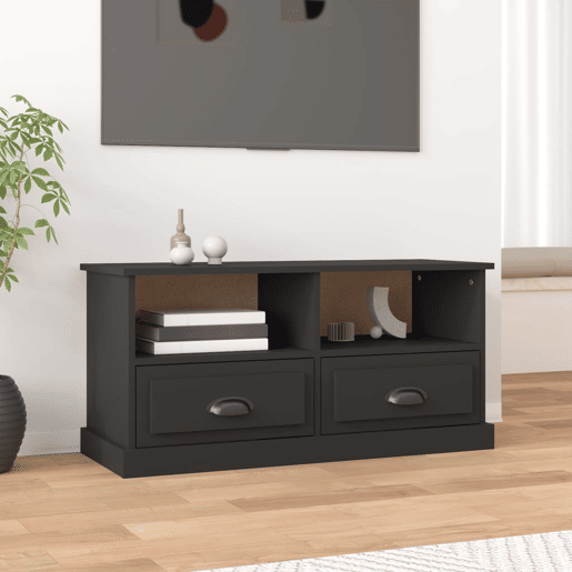 Móvel de TV - Modulo de TV - Armário de TV 93x35,5x45 cm derivados de madeira preto