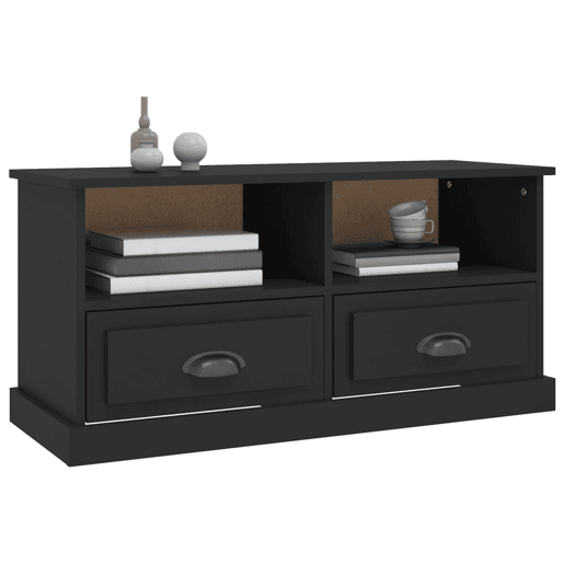 Móvel de TV - Modulo de TV - Armário de TV 93x35,5x45 cm derivados de madeira preto
