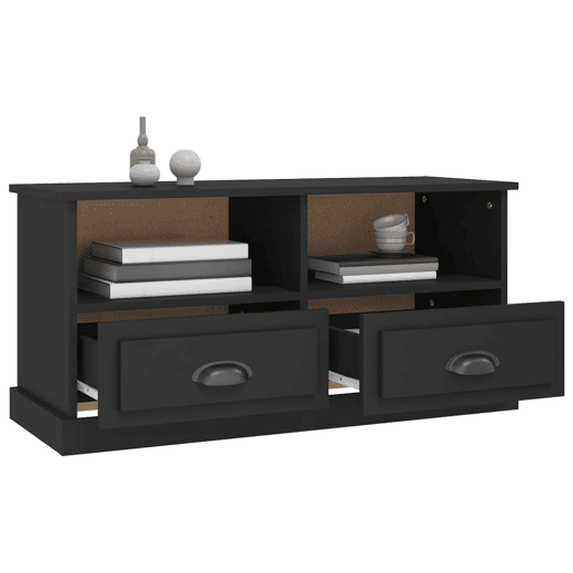 Móvel de TV - Modulo de TV - Armário de TV 93x35,5x45 cm derivados de madeira preto