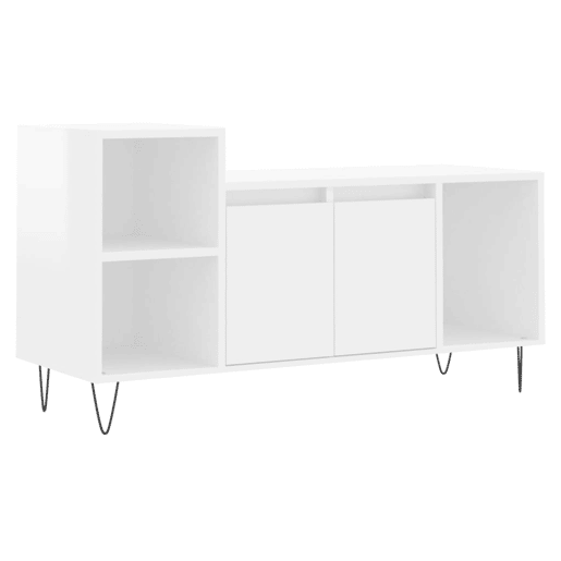 Móvel para TV - Móvel de TV - Armário de TV 100x35x55 cm derivados madeira branco brilhante