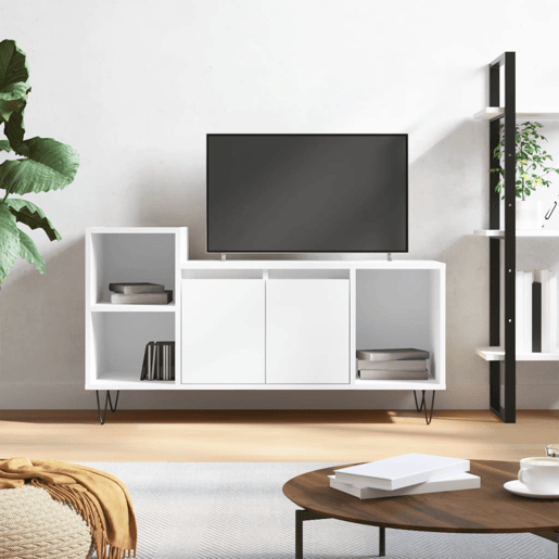 Móvel para TV - Móvel de TV - Armário de TV 100x35x55 cm derivados madeira branco brilhante