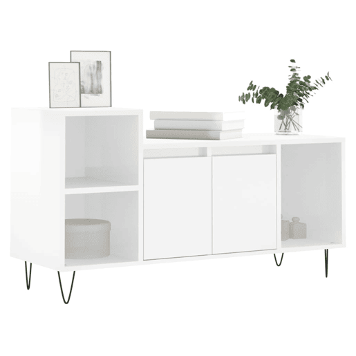 Móvel para TV - Móvel de TV - Armário de TV 100x35x55 cm derivados madeira branco brilhante